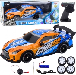 RC Sportwagen mit beleuchteter Karosserie und Drift-Modus – orange