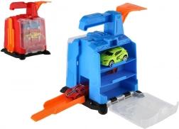 Kunststoff-Garage mit Abschussmechanismus und 2 Autos