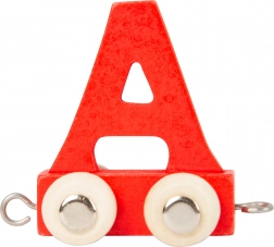 Small Foot Holzwagen mit Buchstaben A – bunte Buchstabenbahn