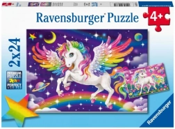Ravensburger Puzzle – Einhorn und Pegasus 2×24 Teile
