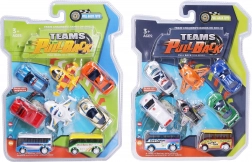 Set aus acht Rückzugsfahrzeugen 7 cm