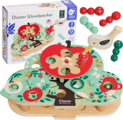 Classic World Magnetisches Geschicklichkeitsspiel Fang den Wurm, 16 Teile