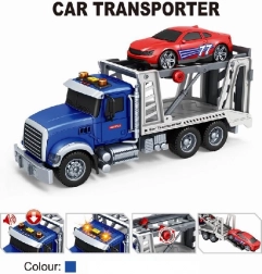 Abschleppwagen mit Anhänger 1:14 mit Rückziehantrieb und Licht