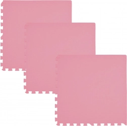 Schaumstoff-Bodenmatte Humbi 180 × 60, große wasserfeste Puzzleteile, 3 Stk., rosa