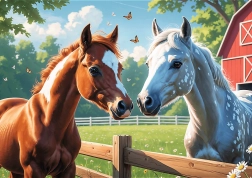 TREFL Puzzle Pferde auf der Lichtung 200 Teile