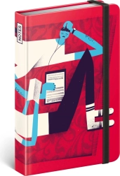 Liniertes Notizbuch mit Hardcover 11 × 16 cm Dominik Miklušák – rot