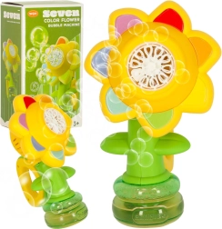 Automatischer Seifenblasenstab in Blumenform mit Lichteffekten