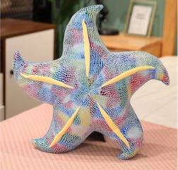 Plüsch-Seestern blau Kissen 20 cm