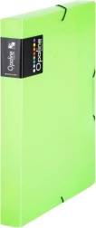 Dokumentenbox mit Gummiband A4 grün