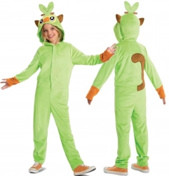 Kinderkostüm POKEMON Grookey grünes Kigurumi mit Kapuze 127–136 cm (7–8 Jahre)