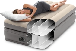 aufblasbares Bett Dura‑Beam Twin Comfort Elevated mit integrierter Elektropumpe