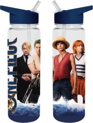 One Piece Plastikflasche mit integriertem Trinkhalm