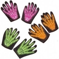 Leuchtende Skelett-Handschuhe