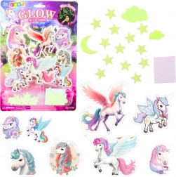 Leuchtende Wandaufkleber – Einhörner und Sterne