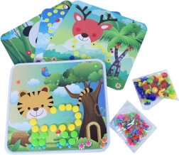 Bunte Mosaik mit Steckstiften und Bildern – 5 Motive