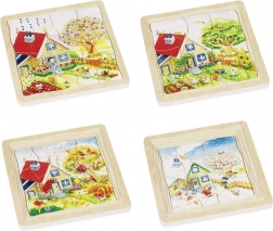 Entwicklung Holzpuzzle Jahreszeiten