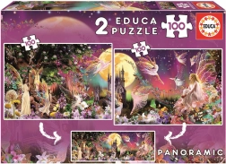 Puzzle Panorama Märchenfeen 2x100 Teile