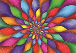 Puzzle Regenbogen-Blütenblätter 1000 Teile