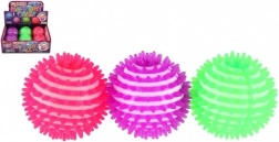 Stressabbau-Massageball aus Gummi mit Licht, 8 cm