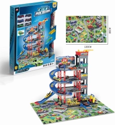 Mega mehrstöckiges Parkhaus mit Spielmatte und Zubehör