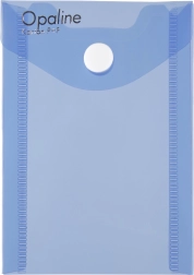 Dokumententasche mit Druckknopf A7 hochformat Opaline blau