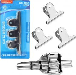 Satz von Metall-Büroklammern 75 mm 3 Stk.