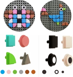 Masterkidz Set aus geometrischen Formen 64 Stück für STEM Tafeln