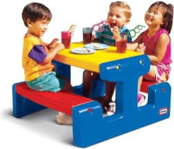 Kinder-Picknicktisch LITTLE TIKES Jr mit Bänken – blau
