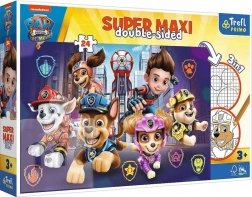 Puzzle Super Maxi 24 – PAW PATROL: DER FILM, beidseitig zum Ausmalen