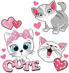 Bügelbilder Niedliche Katzen Aufbügelbogen