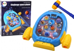 Kosmisches Spiel Wac A Mole mit Rakete und sechs Modi