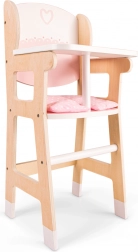 Holz-Hochstuhl für Puppen mit Kissen