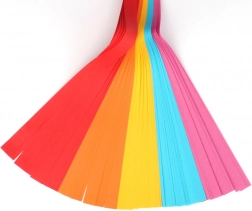 Set aus bunten Papierstreifen zum Flechten und Basteln, 250 Stk.