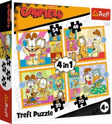Puzzle TREFL Garfield liebt Lasagne 4v1