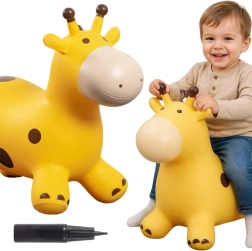 Woopie aufblasbare Hüpf-Giraffe mit Pumpe