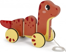 Kleiner Holz-Ziehdinosaurier