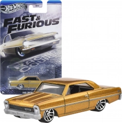 Hot Wheels Fast & Furious 1966 Chevy Nova goldenes Auto 1:64, 7,5 cm