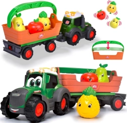 Interaktiver Fendt-Traktor mit abnehmbarem Anhänger und Obst
