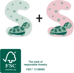 kleiner hölzerner Buchstabe S mit Schildkröte