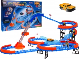 Rennstrecke mit Leiter, 90 Teile, mit LED-Auto