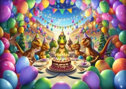 Puzzles Dinosaurierfeier 50 Teile