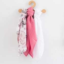 Musselin-Windeln 60 × 80 cm, Set 3 Stück für Mädchen NEW BABY