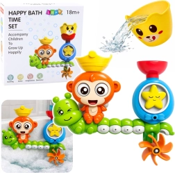 Wasserspielzeug für die Badewanne mit Äffchen und Becher mit Saugnäpfen