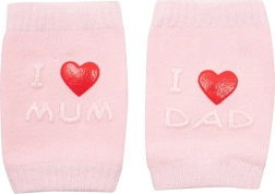 Kinder-Knieschoner mit ABS I love mum & dad – rosa