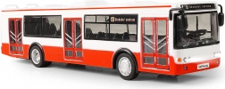 Tschechisch sprechender Bus 28 cm, rot, mit Rückziehantrieb, Lichtern und Geräuschen