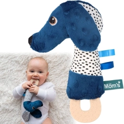 Jamiś Quietsch-Plüschspielzeug mit Beißring und knisternden Ohren MOMS