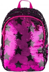 Schulrucksack mit Pailletten und Sternenmuster