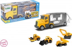 Lastwagen mit Baumaschinen, Box 28 cm, 4 Stk – tschechische Verpackung