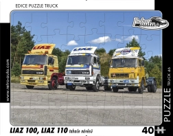 Puzzle RETRO-AUTA TRUCK LIAZ 100 und LIAZ 110 – Sattelzugmaschinen, 40 Teile