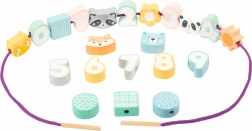 Auffädelbare Holzperlen in Pastellfarben SMALL FOOT